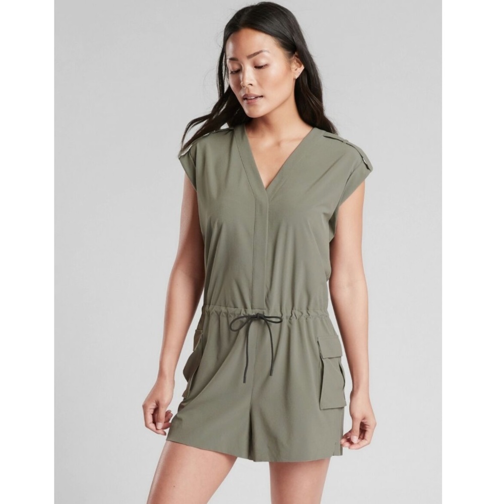 NEW Athleta Green Sutton Romper Size 12